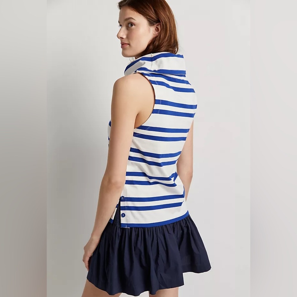 NWT Anthropologie x Maeve Sailor Cowl-Neck Sleeveless Top - Picture 3 of 5